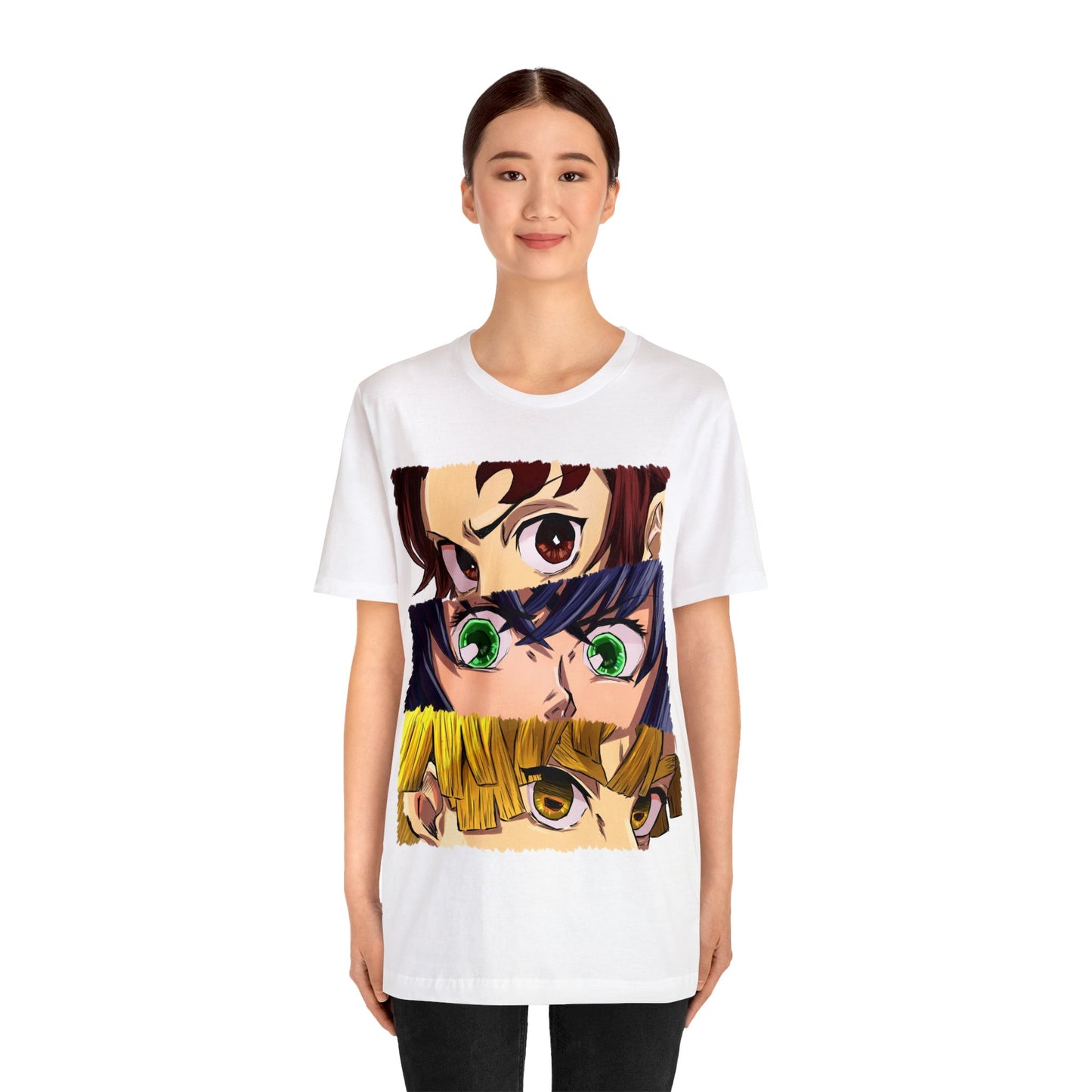 Tanjiro, Inosuke y Zenitsu Unisex Short Sleeve Tee