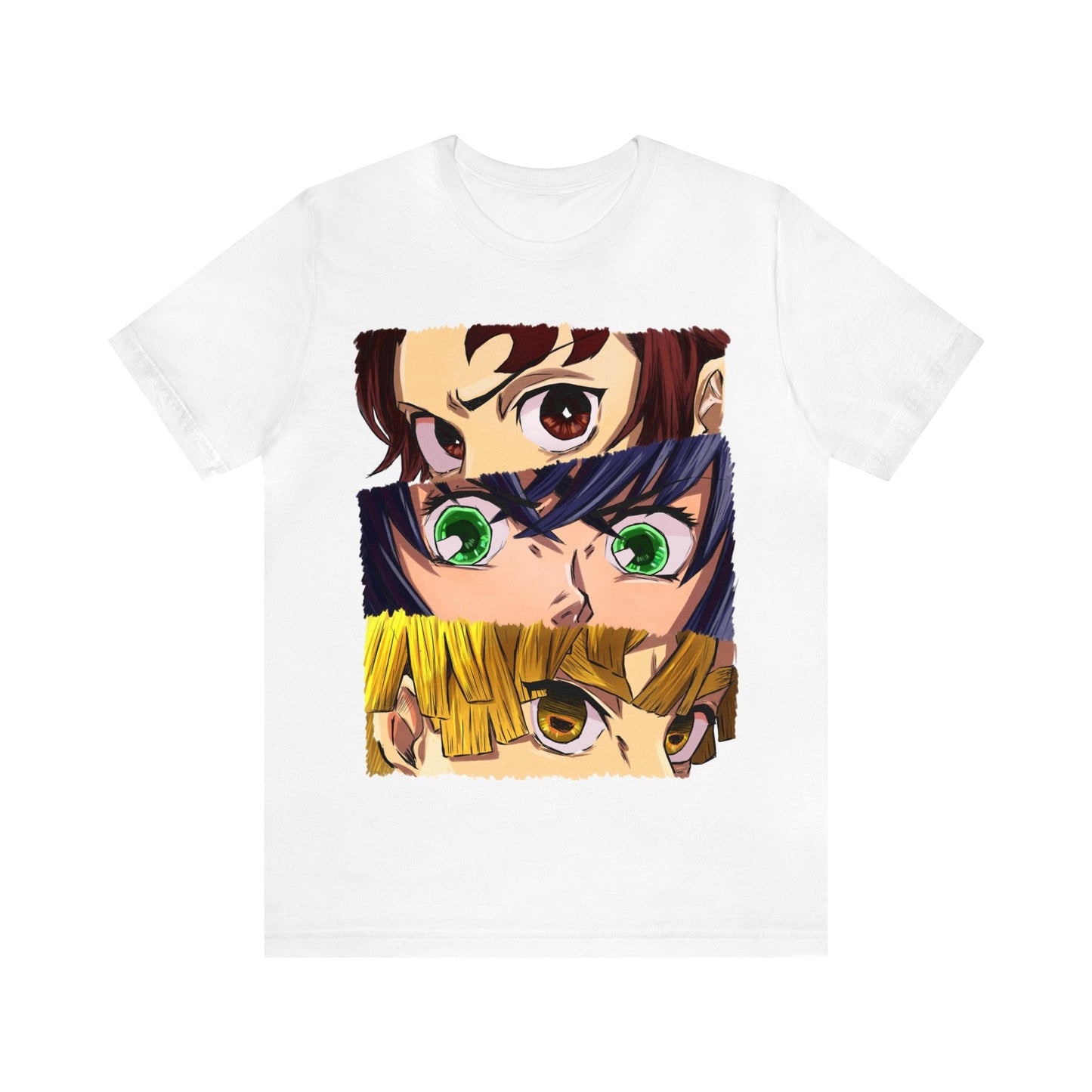 Tanjiro, Inosuke y Zenitsu Unisex Short Sleeve Tee