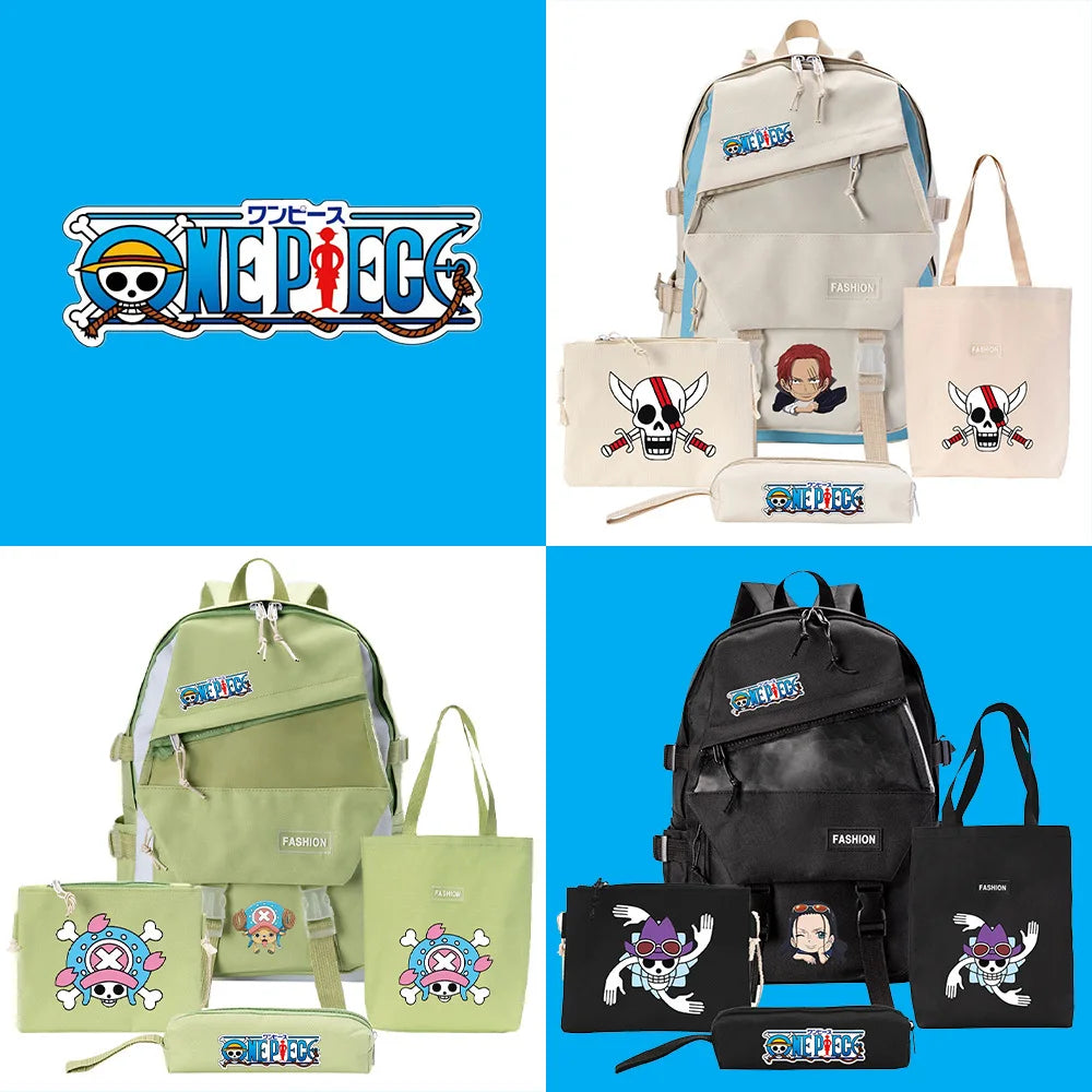 4PCS SETS One Piece Canvas School Bag