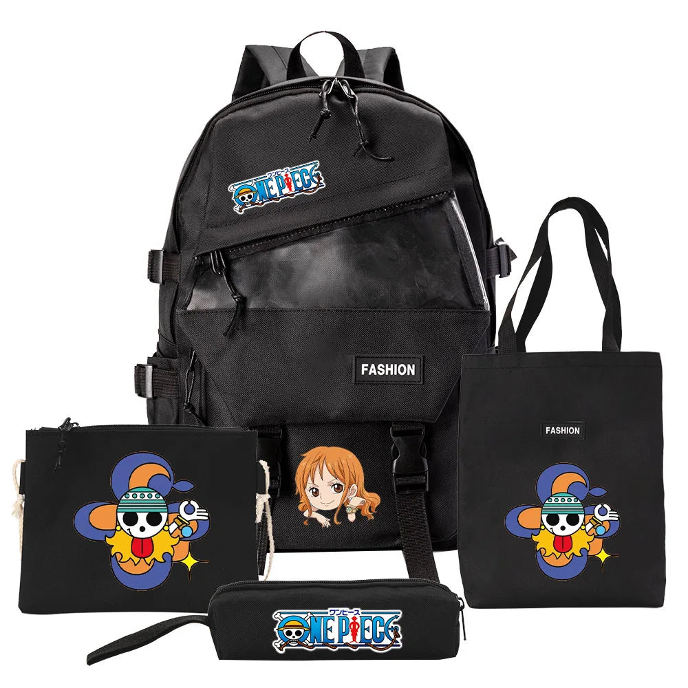 4PCS SETS One Piece Canvas School Bag