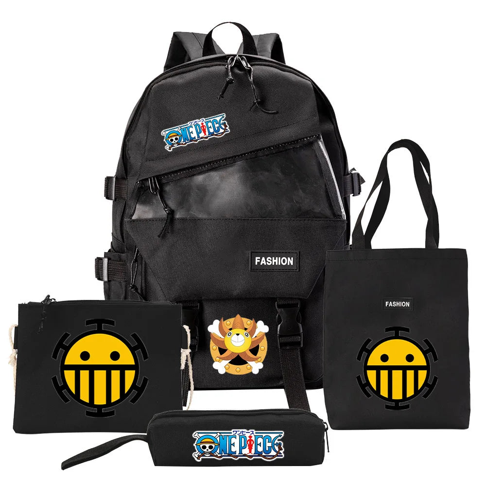 4PCS SETS One Piece Canvas School Bag